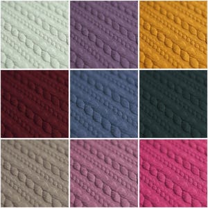 JAQUARD knitted fabric CABLE PATTERN, fine knit, knit, jersey, various colors