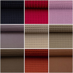 NEW Waffle Piqué NELSON from SWAFING, 100% cotton, 34 different colors