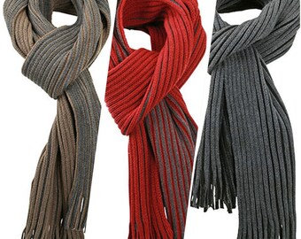 Ribbed scarf/scarf, 3 different colours