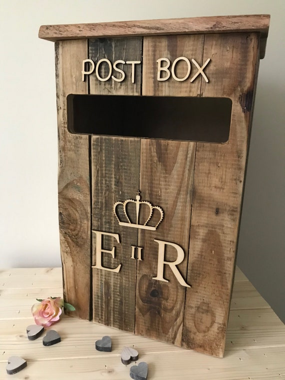 Rustic Vintage Wedding Wooden Card Post 