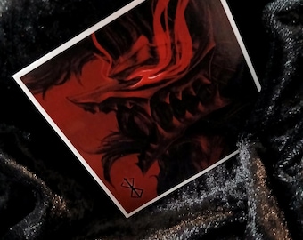 Guts Berserk Square Sticker 3x3 inches