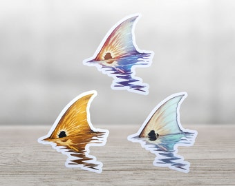 3 x Tailing Redfish Stickers | Redfish Tail | Redfish Decal | Red Drum | Fish Decal | Fishing Sticker | Yeti Decal | Tumbler Decal