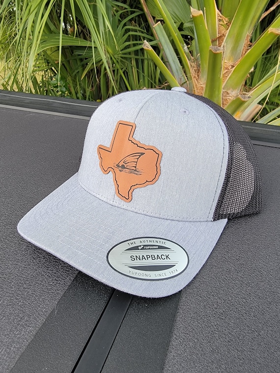 Texas Redfish Trucker Hat Laser Engraved Patch Hat Texas Redfish Hat Texas  Fishing Hat Tailing Redfish 