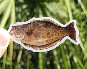 Halibut Sticker | Halibut Decal | Halibut | Fish Decal | Fishing Sticker | Yeti Decal | Tumbler Decal