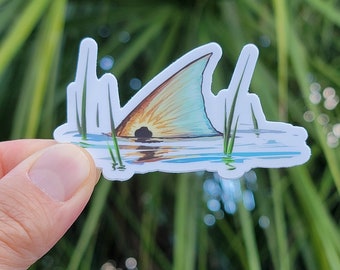 Tailing Redfish Sticker | Redfish Tail | Redfish Sticker | Red Drum | Fish Decal | Fishing Sticker | Yeti Decal | Tumbler Decal