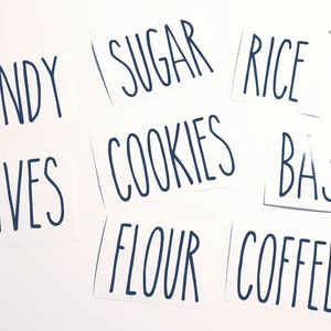 Custom Pantry Labels | Farmhouse Kitchen Vinyl Decal