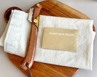 Wooden Bread Lame: Gold Tone Sourdough Scoring Knife