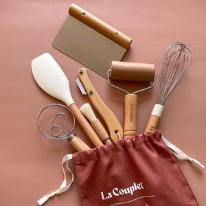 Sourdough Baker&#39;s 7-Piece Toolkit: Danish Whisk, Bread Lame & Dough Scraper