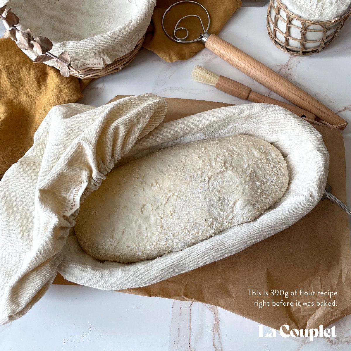 Sourdough Bread Proofing Set, Single Round 9"