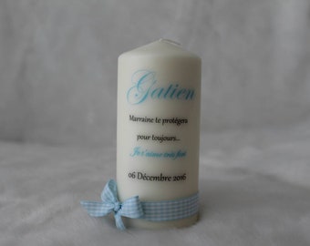 Personalized baptism candle