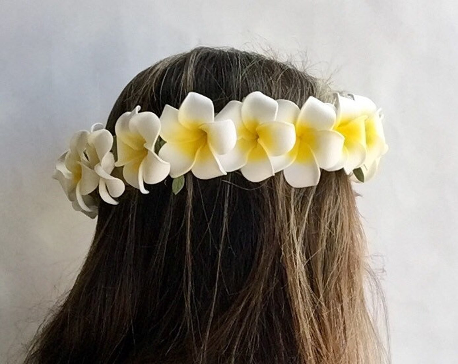 Artificial Plumeria crown wedding birthday floral crown Etsy