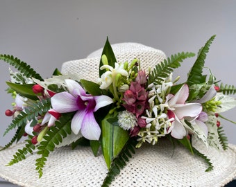 Fresh Wahine Mana  crown lei po'o - birthday wedding graduation - Pick up on O'ahu (HI).  Delivery and shipping not available