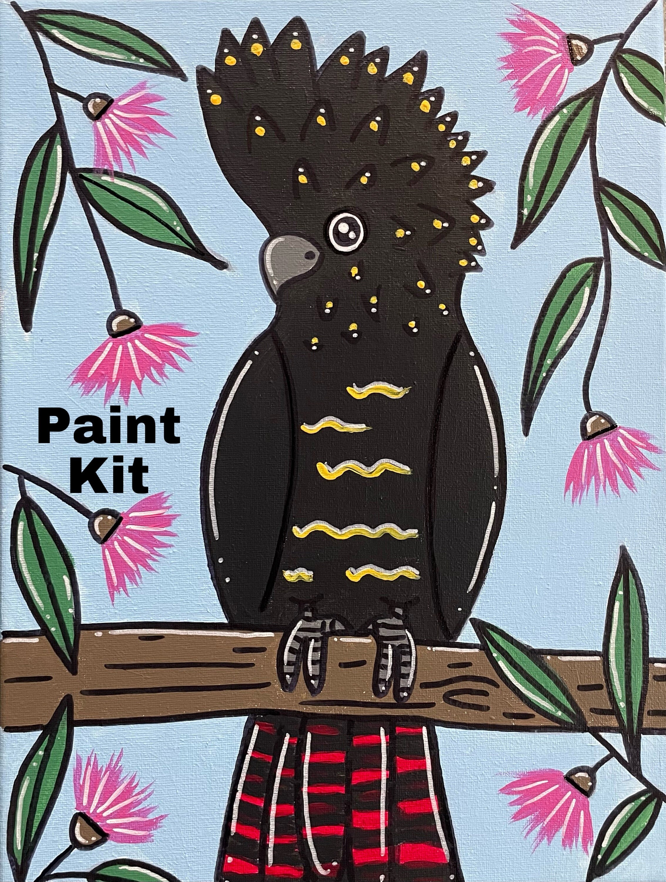 Black Cockatoo Paint Kit Etsy Australia