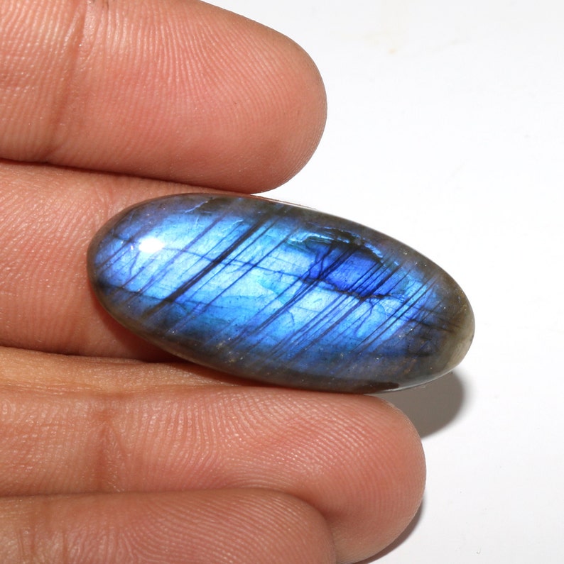 AAA Quality Labradorite Oval Shape Cabochon Weight-23 Measurement-33X14.50X5.50|
