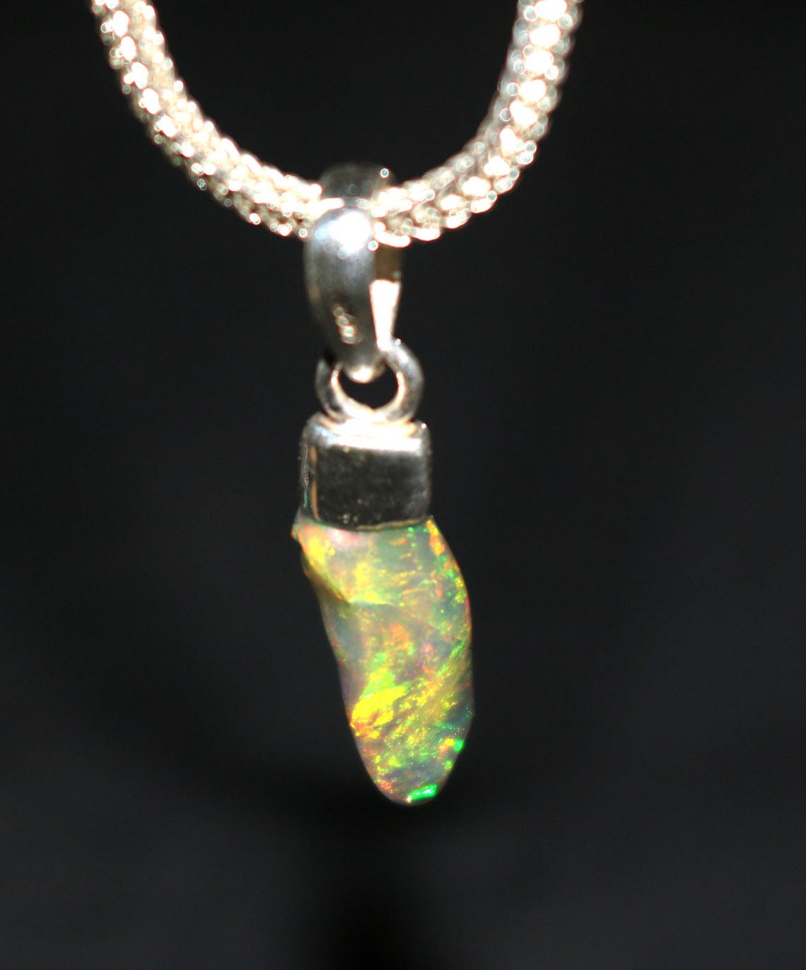 Beautiful & Rare Opal Pendant 925 Sterling Silver Natural Etsy