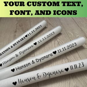 Personalisierte Glow Foam Sticks BEDRUCKT (kein Aufkleber) LED Glow Foam Light Stick Bunte Tanzstäbe Geburtstag Hochzeit Partyzubehör individuell