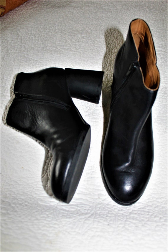 usado una vez / tacones cuero suave - Etsy España