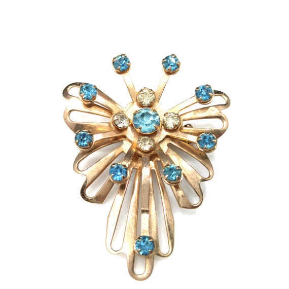 Mid Century Angel or Butterfly Pendant & Brooch, … - image 1