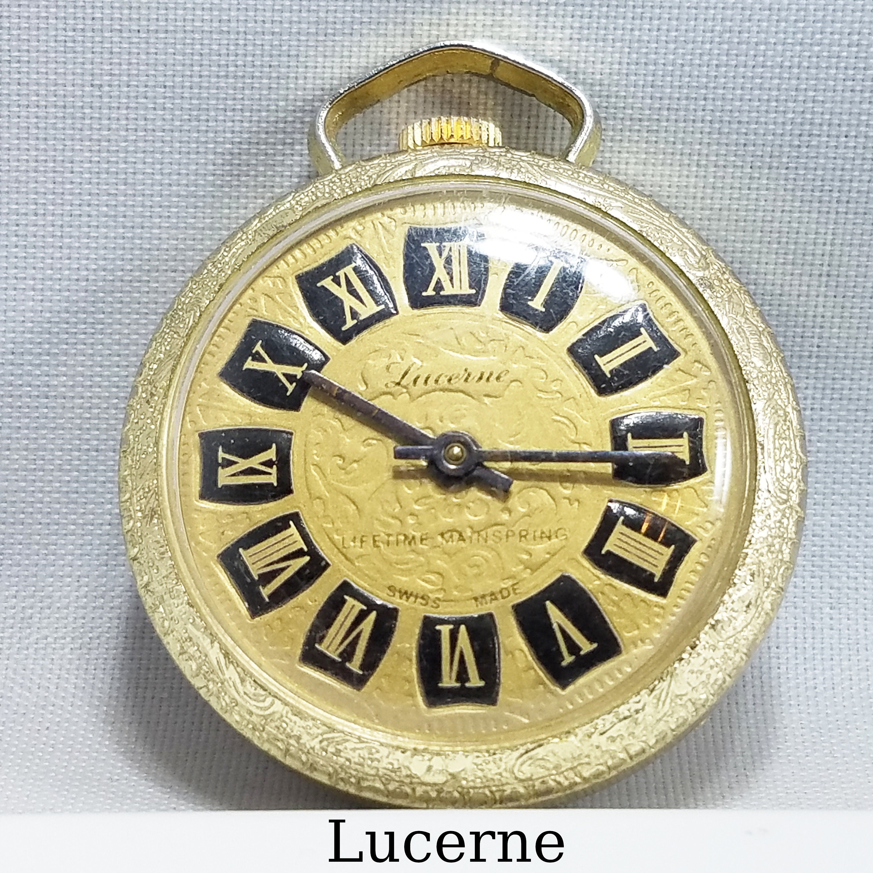 Vintage Lucerne Swiss Made Ladies Pendant Watch with Chain | #712111331