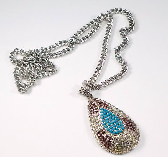 Sarah Coventry Shangri La Pendant Necklace,  Faux… - image 7