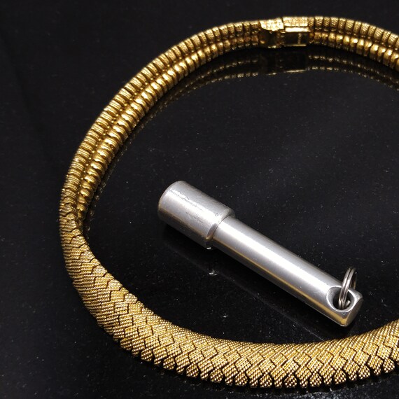 Ciner Gold Plated Snake Zig Zag Choker Necklace, … - image 8