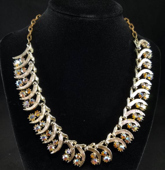 ART Arthur Pepper Rhinestone Necklace, Aurora Bor… - image 6