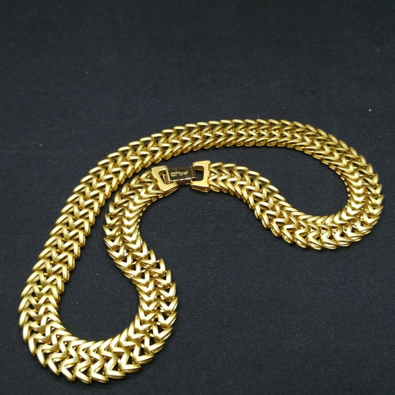 Vintage Monet Choker Necklace, Interlocked Chain … - image 7