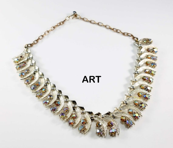 ART Arthur Pepper Rhinestone Necklace, Aurora Bor… - image 2