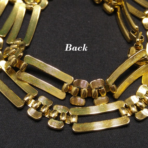 Monet Smooth Link Necklace, Gold Plated, 1980s Vi… - image 6