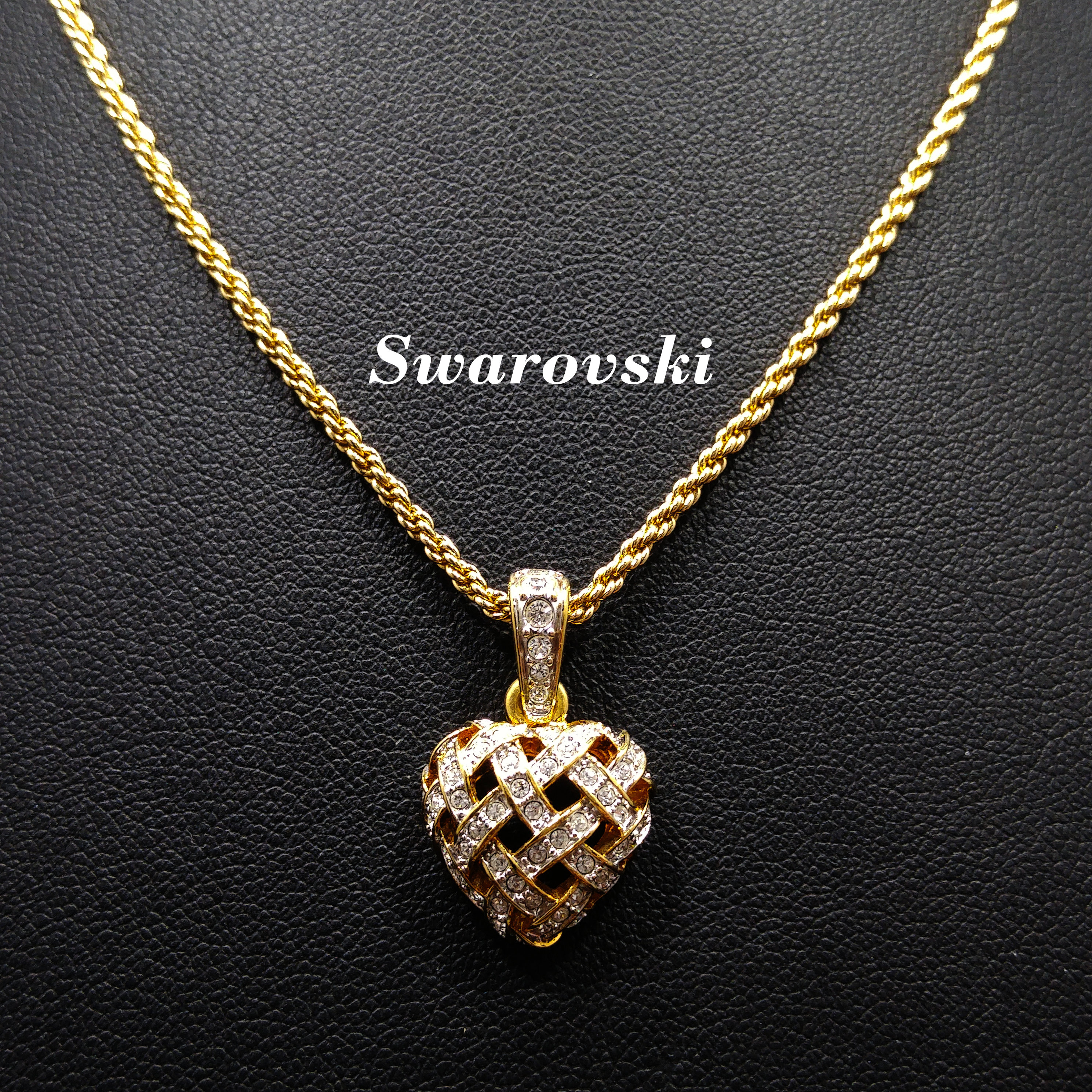 Swarovski woven hotsell heart pendant