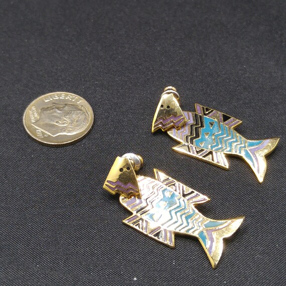 Laurel Burch "Fish Spirit" Post Dangle Earrings, … - image 10