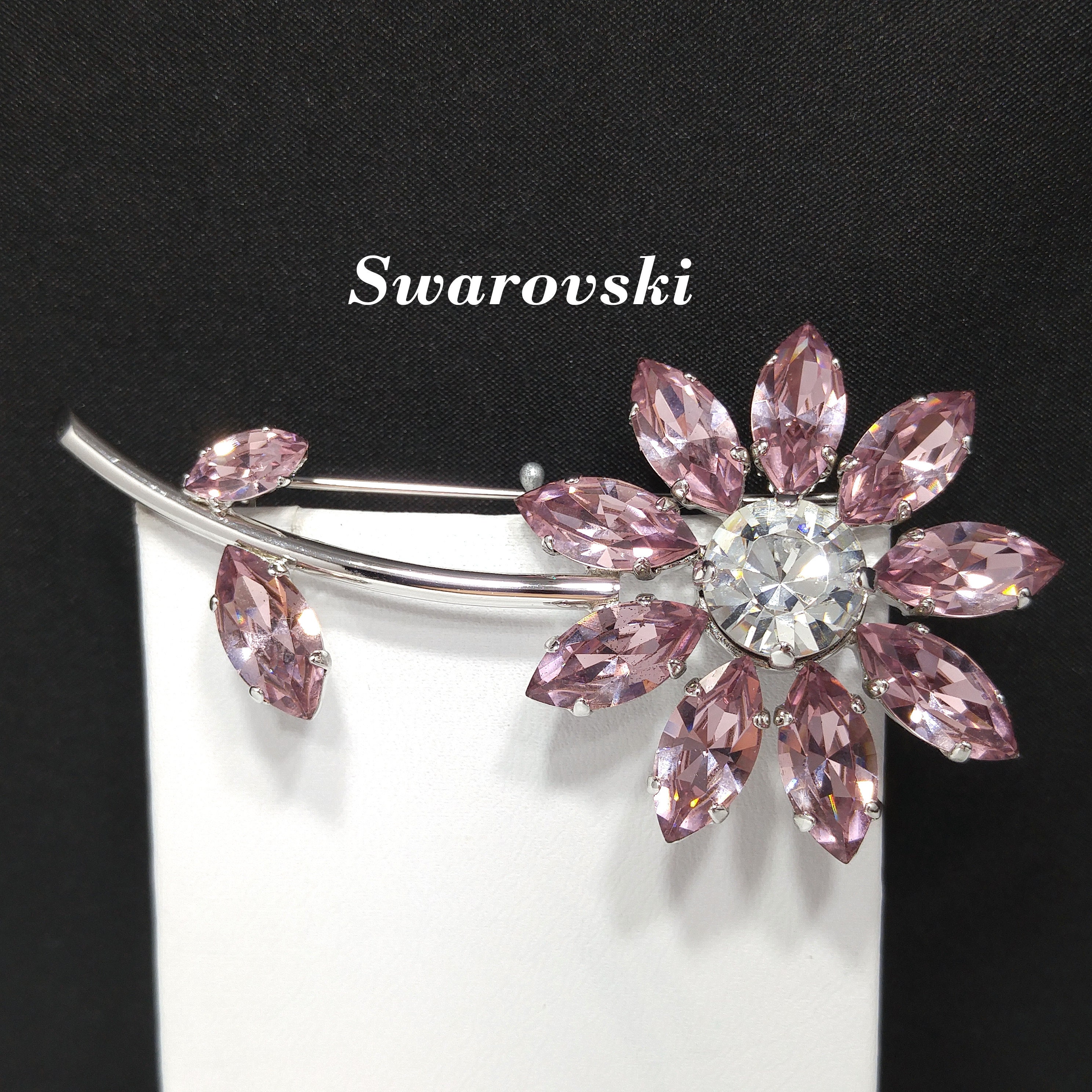 Swarovski Crystal Petite Floral Brooch