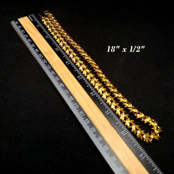 Vintage Napier Gold Plated Necklace, 18"  Interlo… - image 5