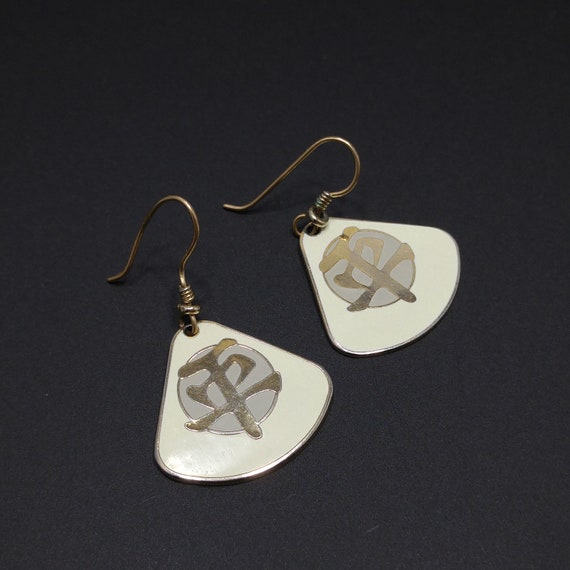 Laurel Burch Tranquility Earrings, Gold Plated, 1… - image 5