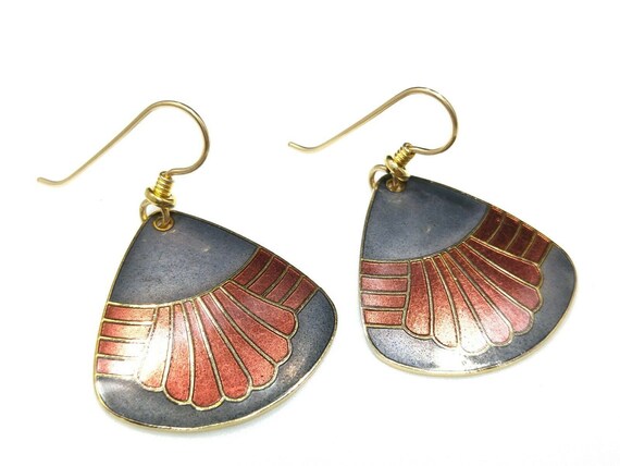 Laurel Burch Waterfall Design Earrings, Gold Plat… - image 6