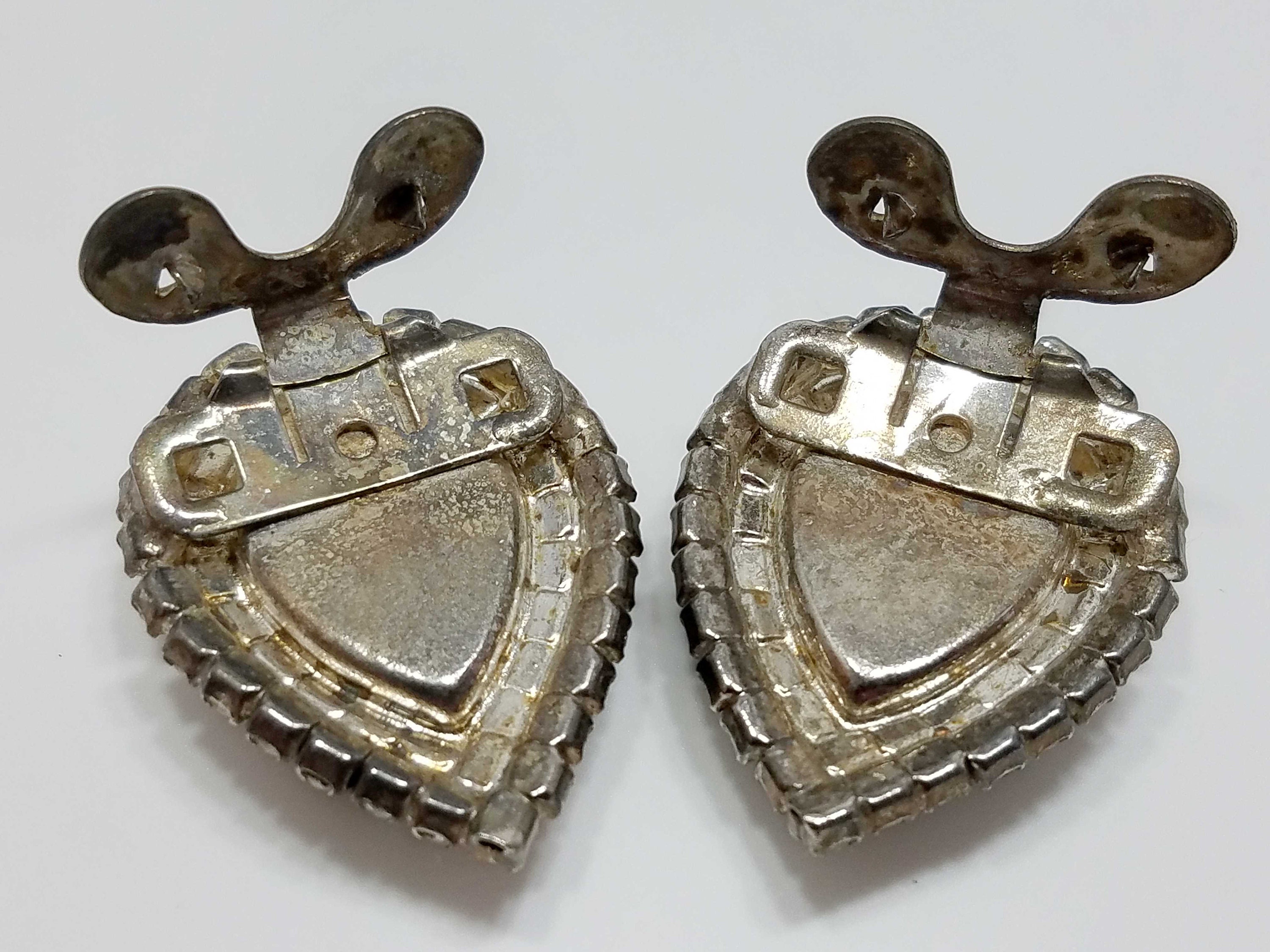 Musi Shoe Clips Large Black Rhinestone Small Clear Etsy