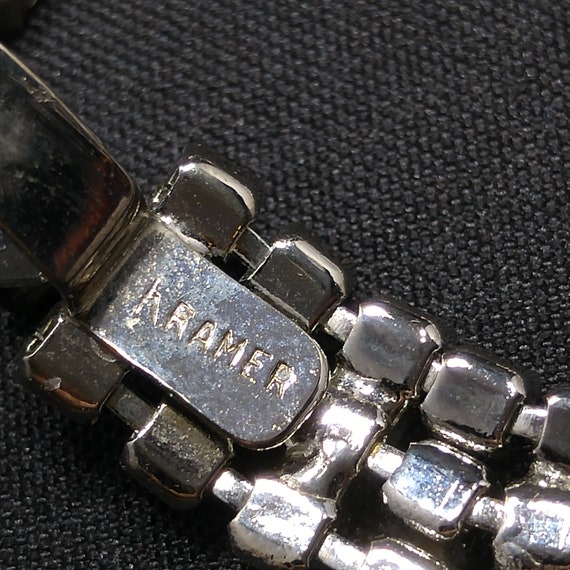 Kramer Clear Rhinestone Bracelet, Rhodium Plated,… - image 9