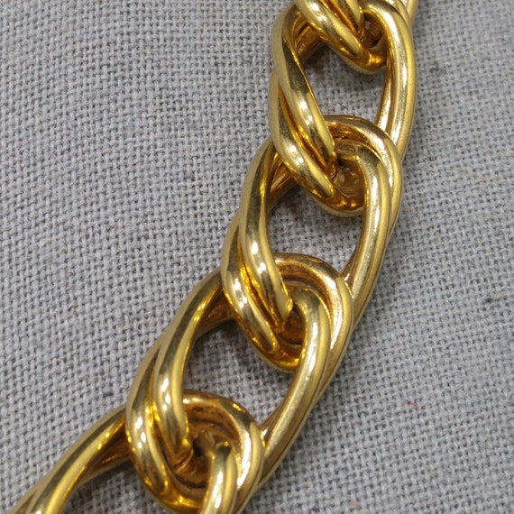 Monet Double Smooth Chain Necklace, Gold Plated, … - image 3