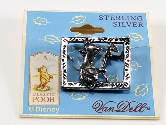 Van Dell Disney Piglet Brooch, Sterling Silver, 1… - image 5