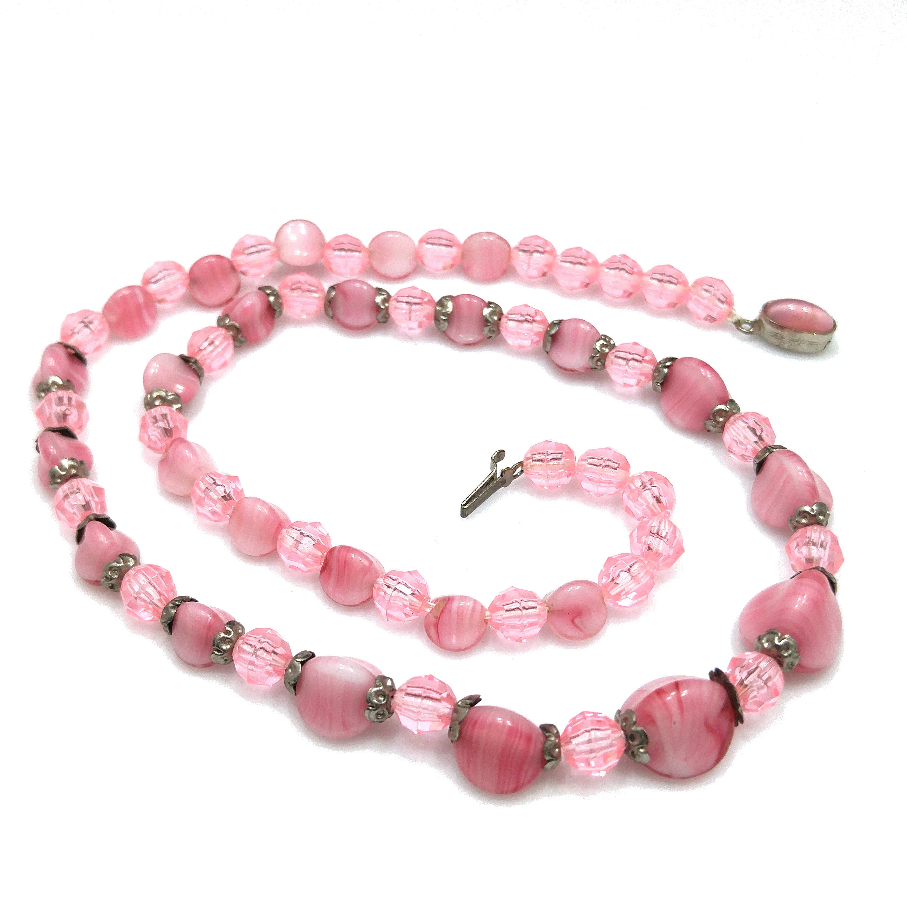 BAROZZI Classic Pink Glass Beads Necklace