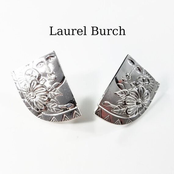 Vintage Laurel Burch Blossoming Woman Earrings, R… - image 1