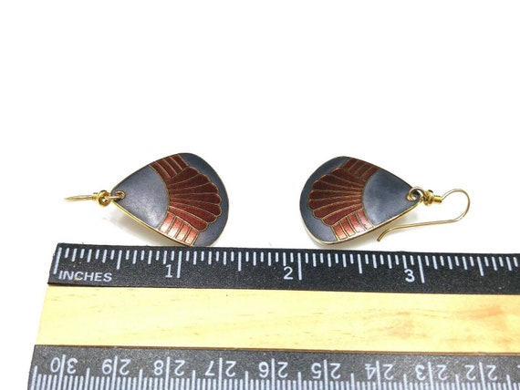 Laurel Burch Waterfall Design Earrings, Gold Plat… - image 8