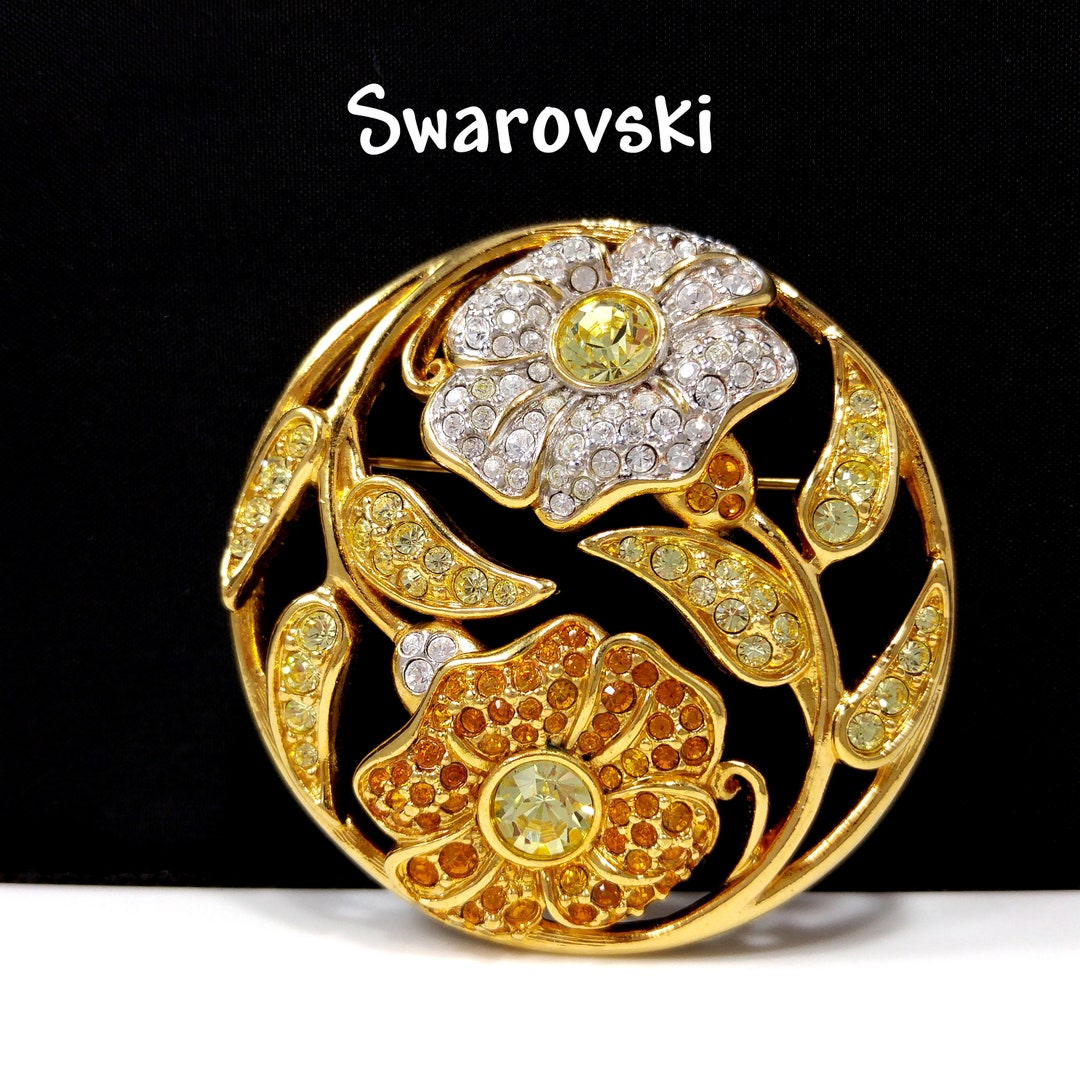 白鳥 スワン ゴールド ゴージャス スワロフスキー カラフル