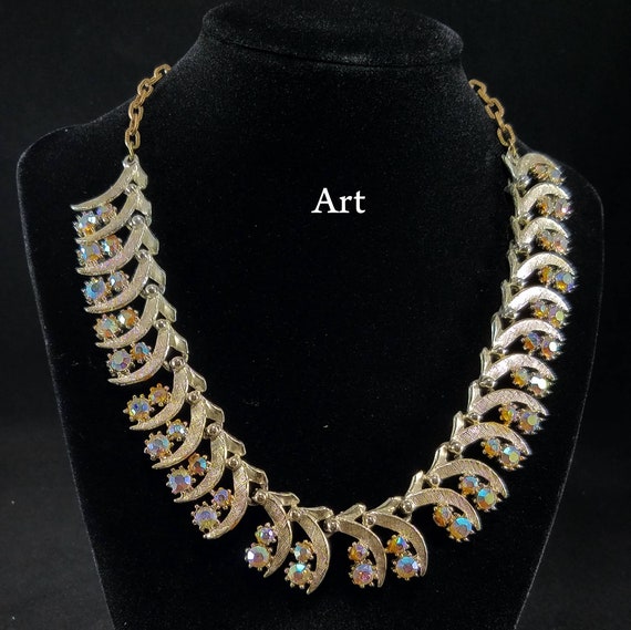 ART Arthur Pepper Rhinestone Necklace, Aurora Bor… - image 1