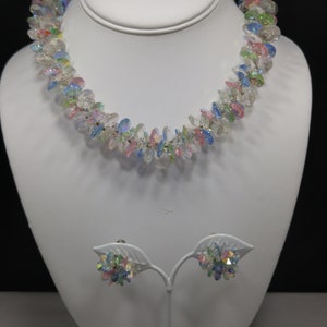 Vendome Pastel Lucite Beaded Necklace & Earrings Aurora - Etsy