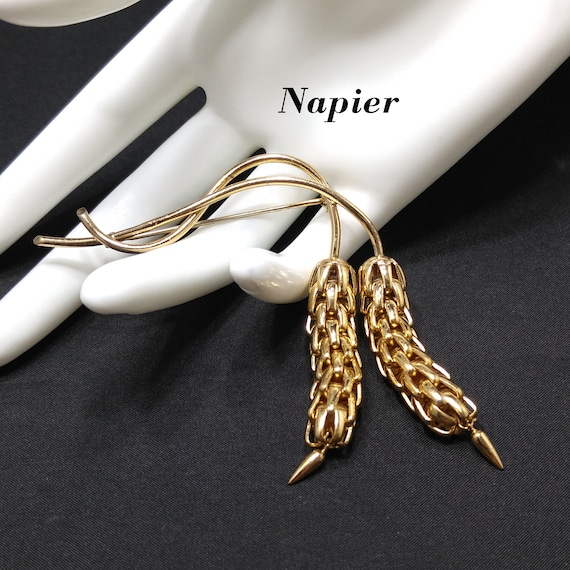 Napier "Wheat Chain" Brooch, Eugene Bertolli Desi… - image 1