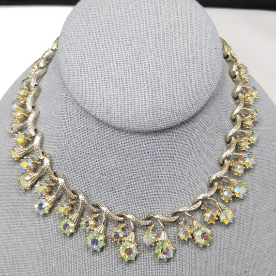 Coro Aurora Borealis Rhinestone Choker Necklace, … - image 9