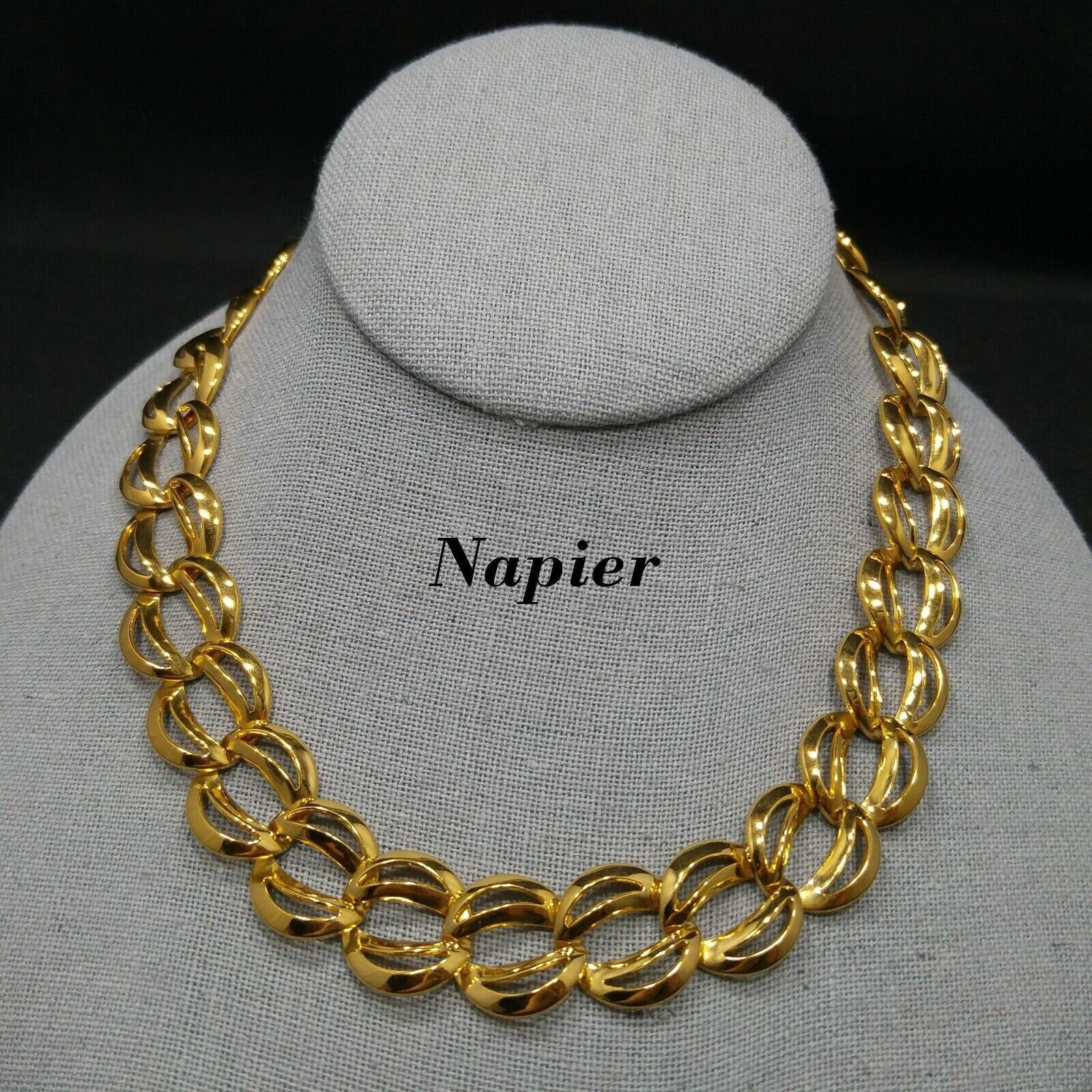 Napier Gold Tone Braided Chain Necklace
