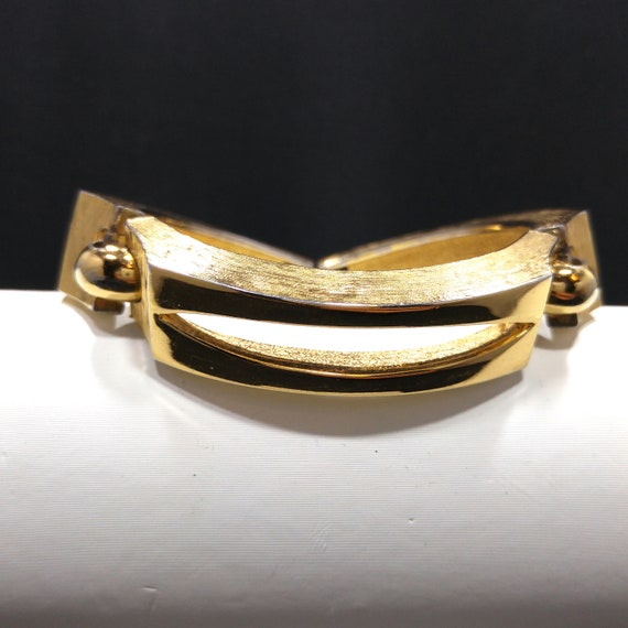 Monet Modern Mid-Century Bracelet, Gold Plated, 1… - image 10