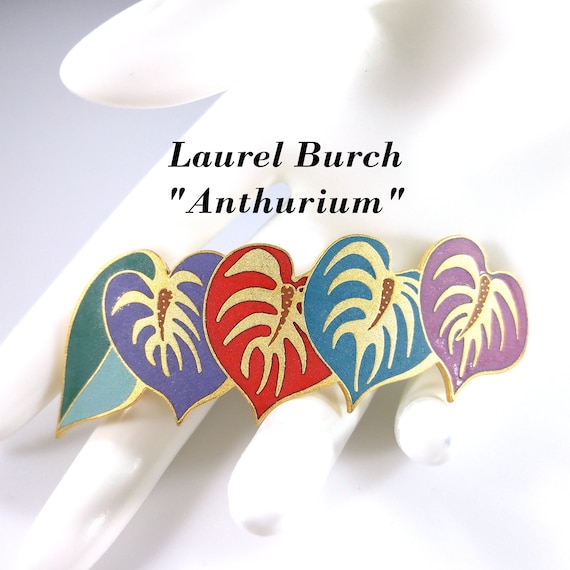 Laurel Burch "Anthurium" Barrette, Hair Clip, Clo… - image 1